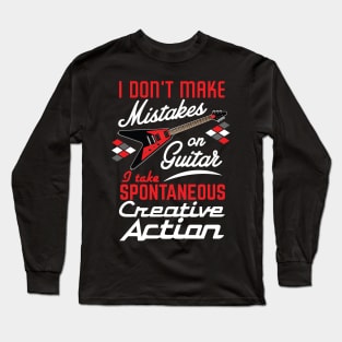 Vintage Rock-n-Roll Guitar - Spontaneous Action Long Sleeve T-Shirt